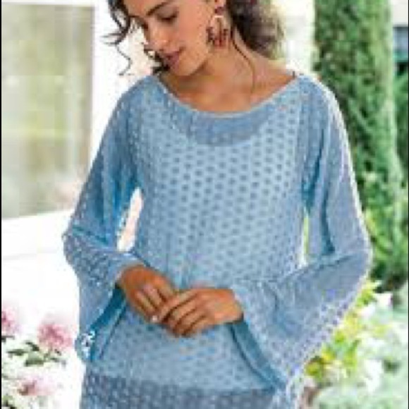 Soft Surroundings Dulce Polka Dot Blouse Small - Picture 3 of 8